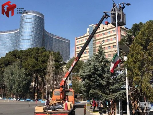 تامین روشنایی معابر بیمارستان امام خمینی - نیرو توان هامون